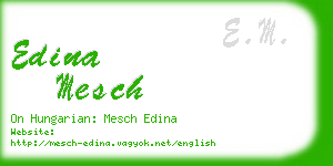 edina mesch business card